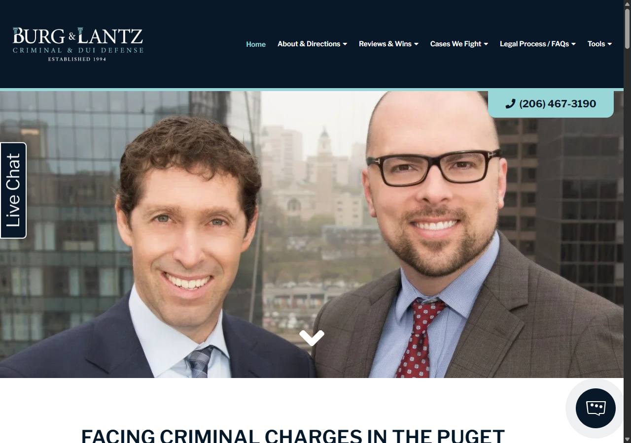 Burg & Lantz Law homepage